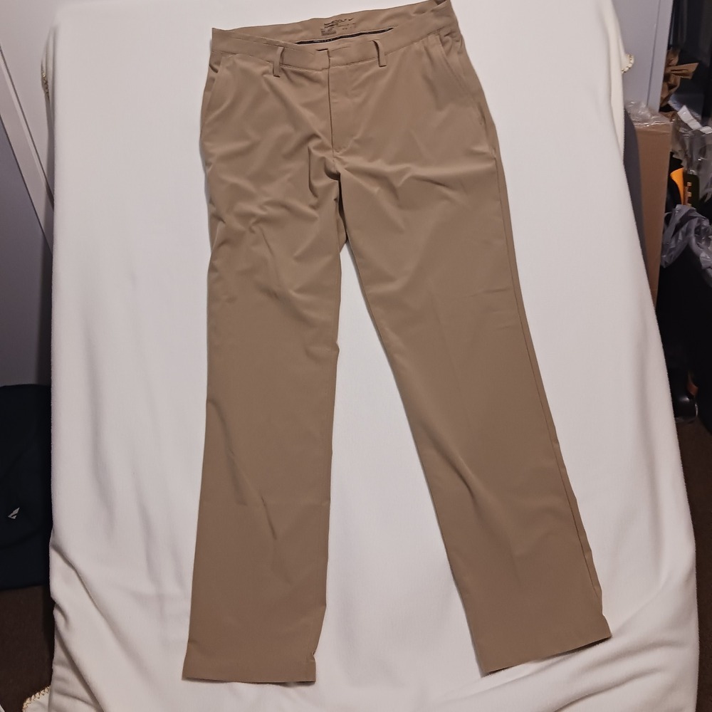 Nike Golf Pants Mens 32x32 Khaki Excellent Dri-FIT Standard Fit Trousers